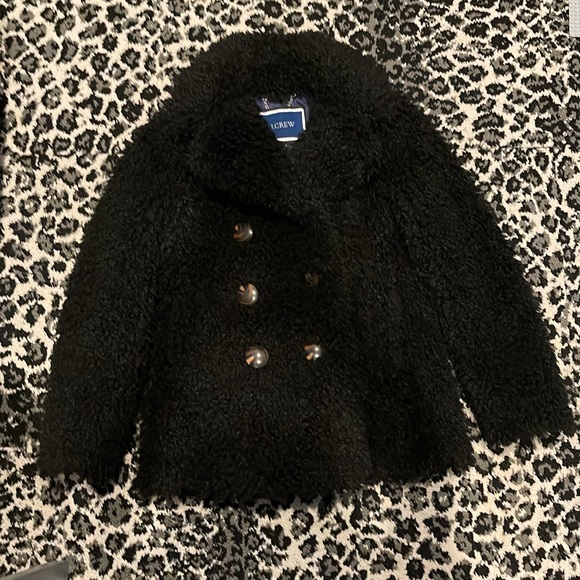 J.Crew Double-Breasted Teddy Sherpa Peacoat NWOT - Picture 2 of 7